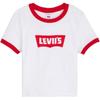 Коллаборация Levis X Beyoncé SS25 Футболка с логотипом, контрастным рубчатым воротником, свободным коротким рукавом, женская футболка 001QY-0005