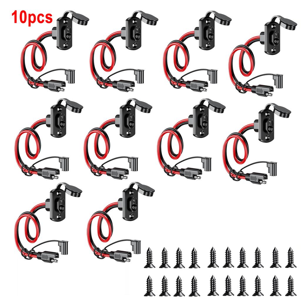 SAE Quick Connector Harness 18AWG Waterproof SAE Extension Cable 50CM Sidewall Port Adapter Male Plug To Female Socket Cable