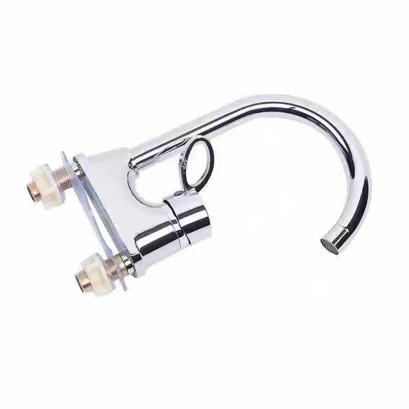 TLXT Kitchen Wall-Mounted Dual-Handle Faucet