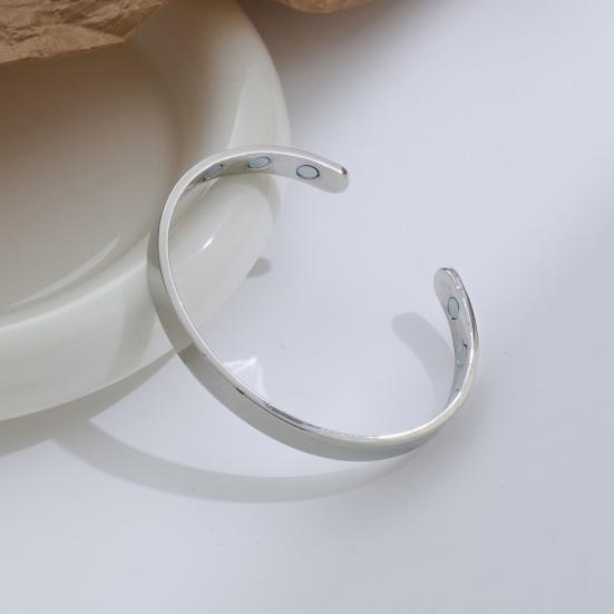 Магнитный Браслет Регулируемый Унисекс Браслет Минималистичный Браслет-Манжета из Сплава с Эффективными Магнитами Открытый Браслет Подарок для Мужчин и Женщин