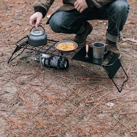 Настольный портативный мини-кронштейн для плиты, регулируемая высота, походный столик, аксессуары для кемпинга, барбекю