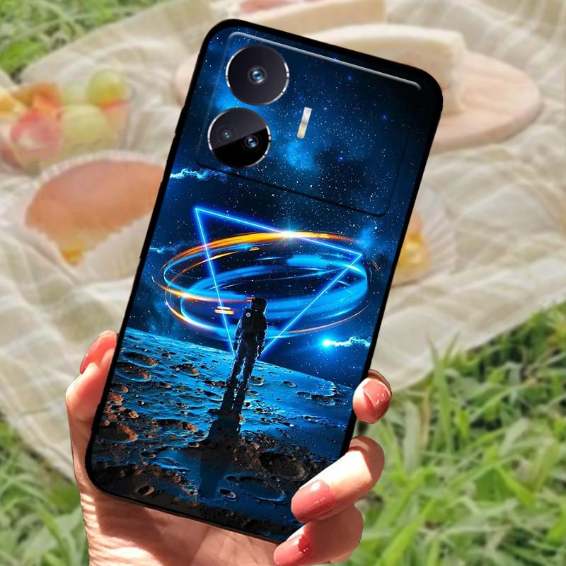 Чехол для Realme GT Neo 5 SE Популярный рисунок Черный силиконовый Мягкая задняя крышка Чехол для Realme GT Neo 5 SE 5SE Чехол для телефона Funda