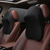 Черная подушка-подголовник для автомобильного сиденья, 3D подушка из пены с памятью, облегчение боли в голове и шее для путешествий, поддержка шеи, дышащий сетчатый коврик