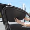Electrostatic Curtains for Car Side Window 4-Layer Sun Protection Cover Foldable Car Sun Shade 99.9% UV Ray Blocking