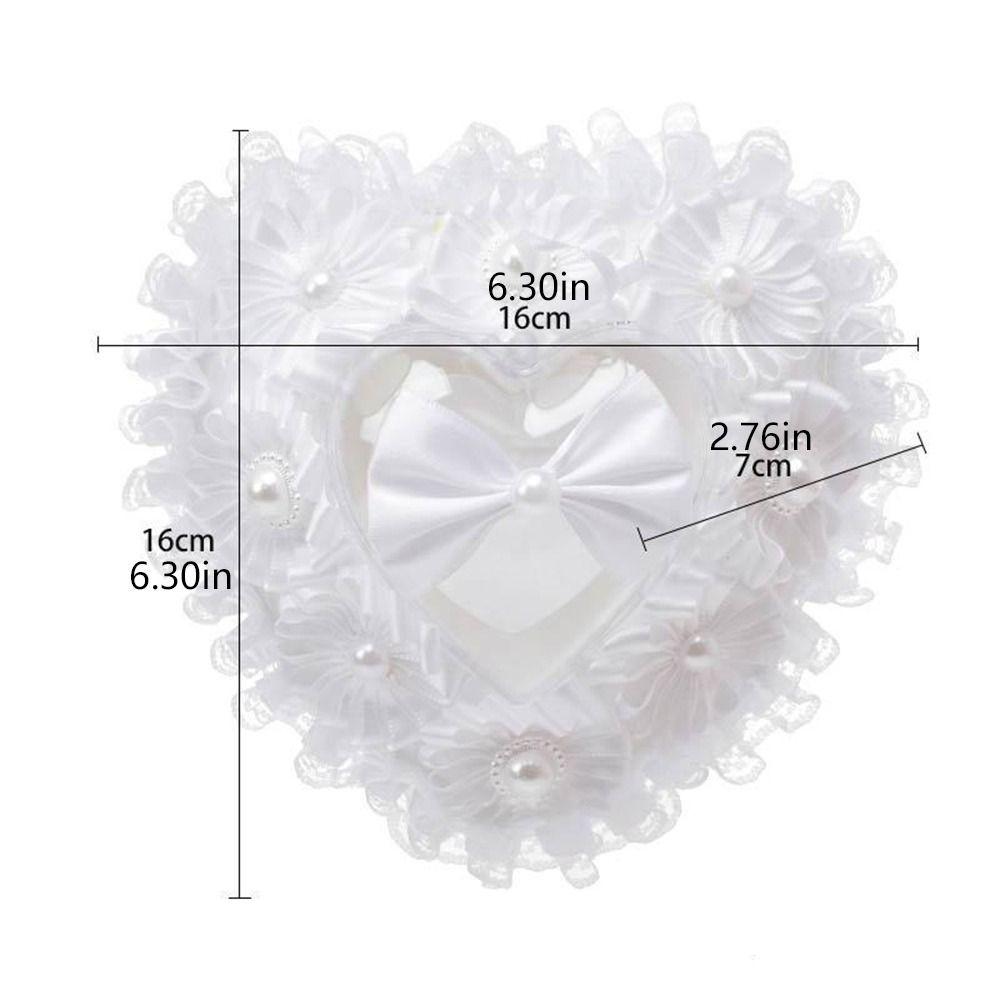 Flower Decorated Heart Shaped Ring Box Vintage Rose Proposal Ring Box Anniversary Decor