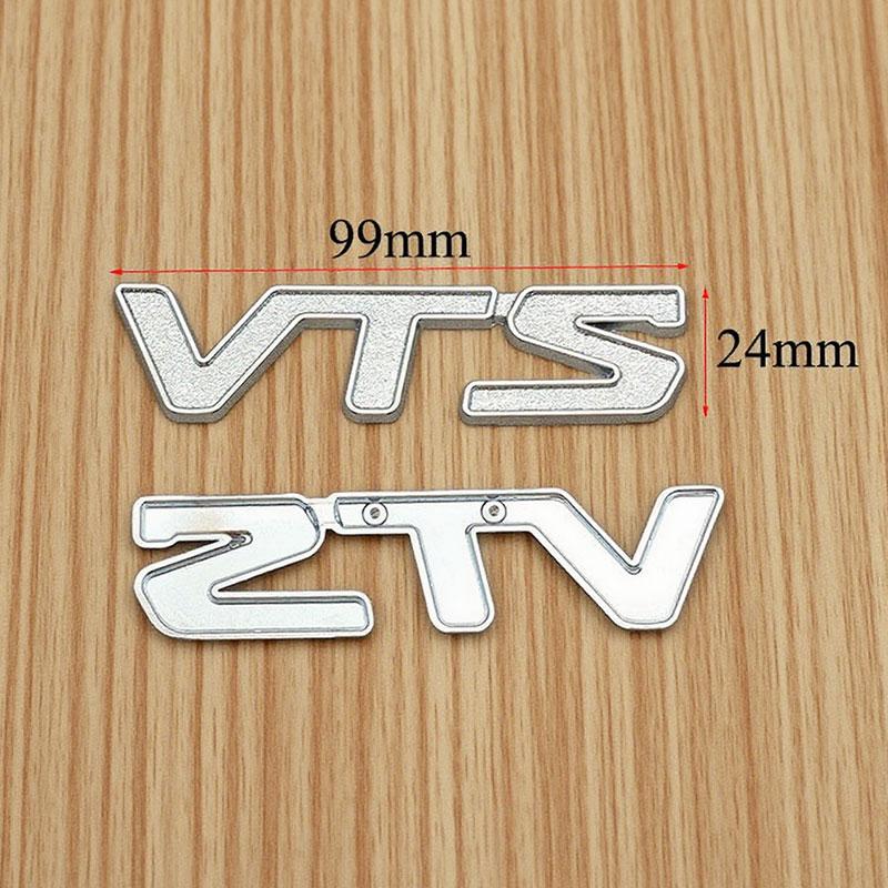 3d Metal Letters VTS Logo Emblem Car Rear Trunk Sticker Badge for Citroen C2 C3 C4 Quatre Xsara Jimny Saxo Accessories YX3