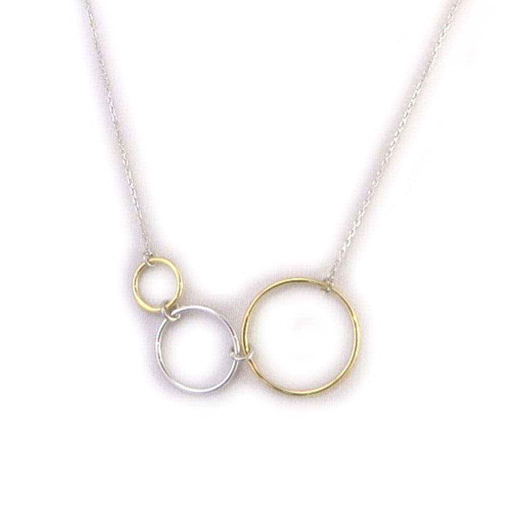 Les Trésors De Lily [N2882] - Silver Necklace 'Zen' Silver Gilded (rhodium) - 45x20 Mm