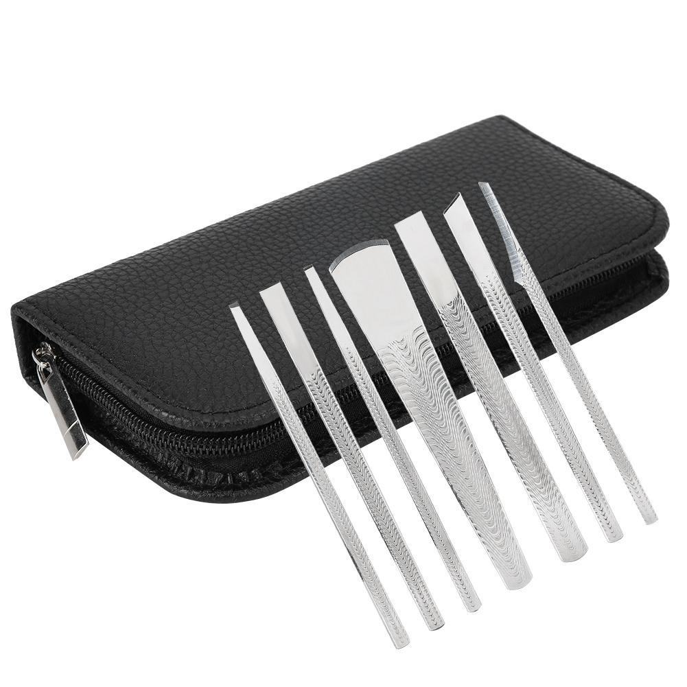 7pcs Stainless Steel Dead Skin Foot Calluses Remover Horny Trimmer Pedicure Tool Set