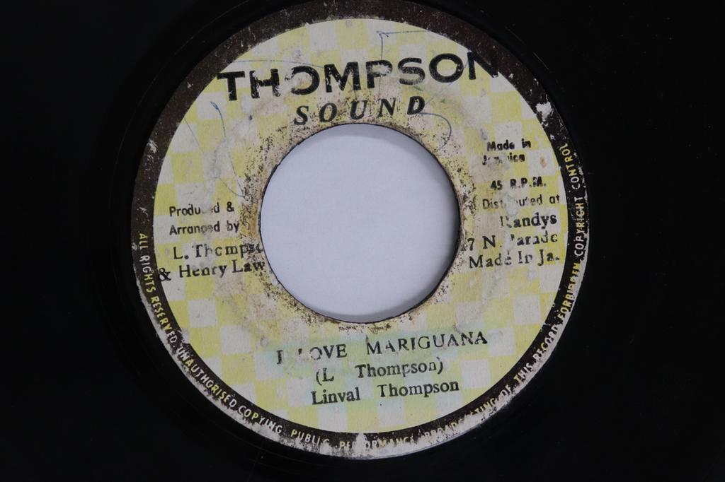 7inch Record LINVAL THOMPSON - I Love Mariguana None Thompson Sound 1978 Jamaica Reggae, Ska & Dub Used