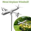 Металлическая ветряная мельница в виде самолета, железная, сверхкрепость, ветряная мельница, металлическая вращалка, ветряная мельница в виде самолета для украшения уличного сада