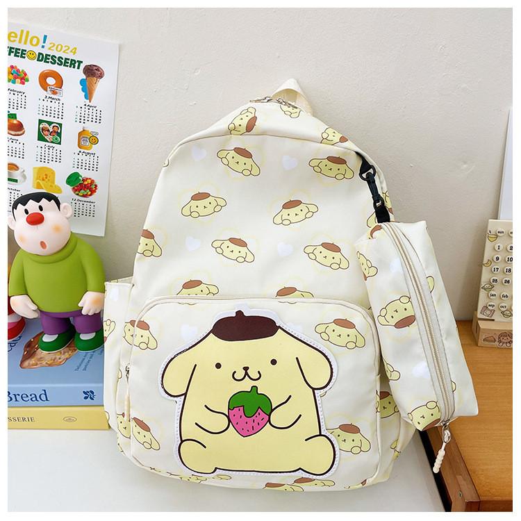 Cute And Stylish Children's Backpack For Kindergarten Girls Featuring Adorable Cartoon Characters Like Kuromi And Hello Kitty