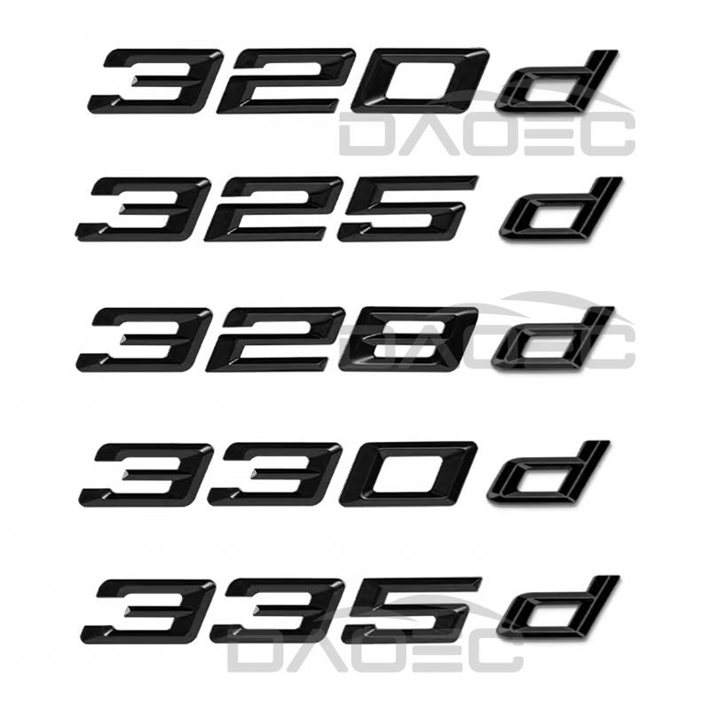Car 3D ABS Trunk Letters Logo Badge Emblem Decals Sticker For BMW 3 series 320d 325d 328d 330d 335d E46 E90 E91 F30 F31 F34 G20 KS6