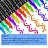 12/24/36Pcs Double Line Outline Marker Pen Set Waterproof Metallic Art Pens Brilliant Colors Graffiti Highlighter Pens