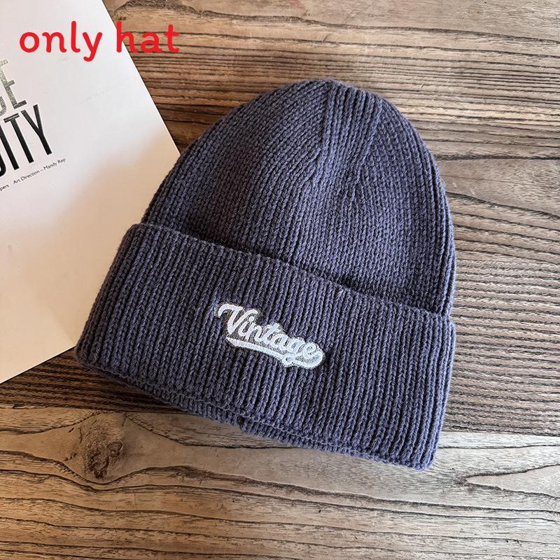 Fashion Letter Embroidery Neutral Casual Warm Knitted Hat For Autumn Winter And