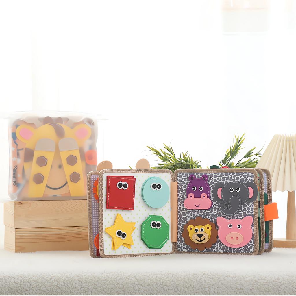 Montessori Toy Busy Book Children Shape Toy Fine Infant Early Color Cognitive Educational Toys Learning Basic Life Skills Toys