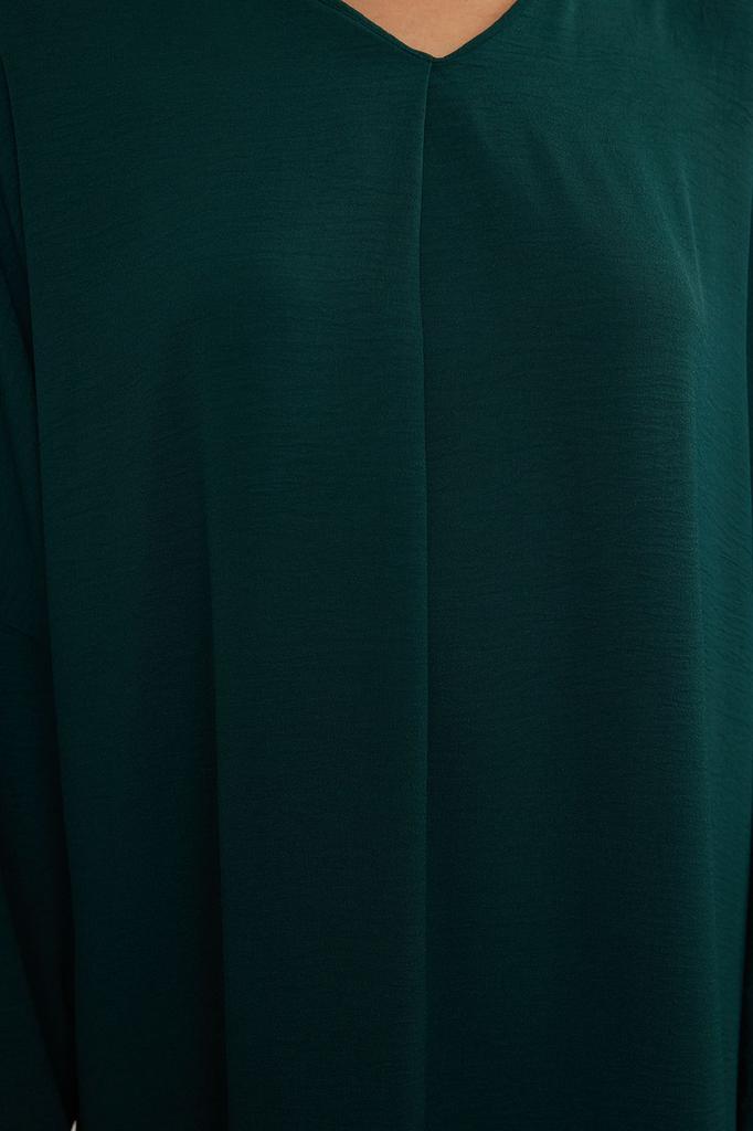 Women's Style Hijab Dress Green Woven Aerobin Dress