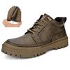 Модные мужские ботинки из натуральной кожи для отдыха на природе, зимние модные теплые повседневные рабочие ботинки, дизайнерские ботильоны ручной работы для мужчин