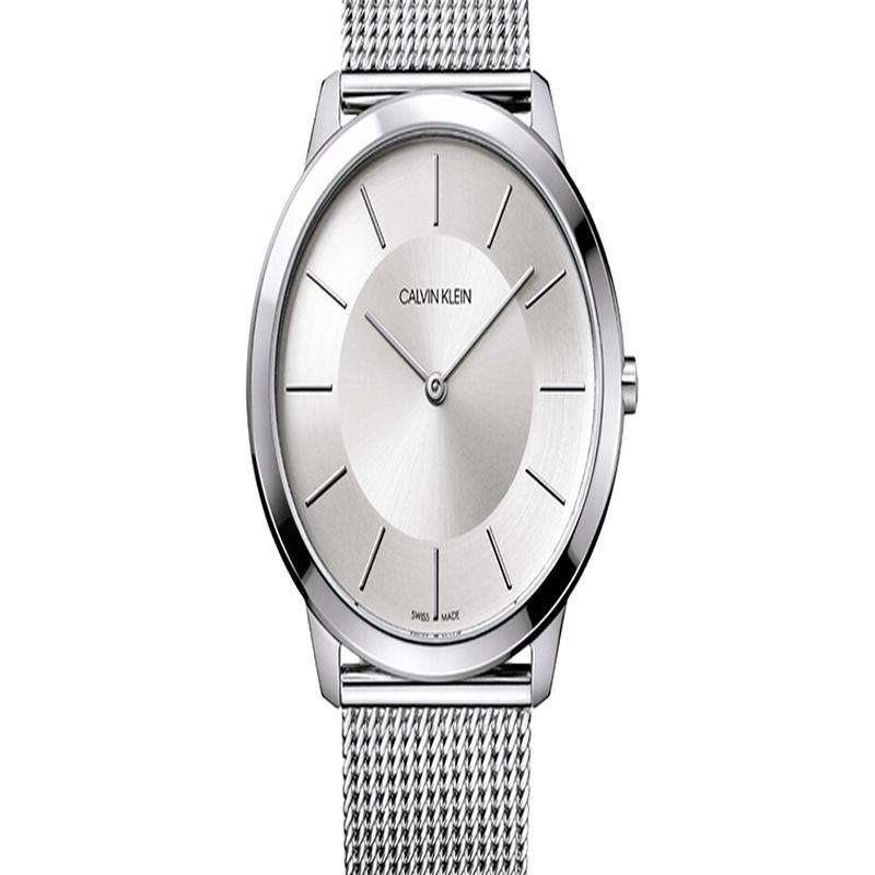 Calvin Klein Часы серии Simple кварцевый механизм стальной ремешок серебристый циферблат мужские часы модные классические большой циферблат K3M21126