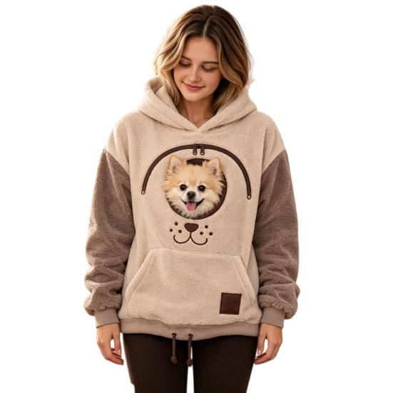 Cat Mom Dog Dad Clothing Hoodie with Pouch, Pet Carrier Sweatshirt for & Cat, Hooded Pullover, Kangaroo Pocket Pouch Pocket, Drop Shoulder Sweatshirts