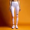 Li Ning Solid Color High Waist Tummy Control Butt Lifting Yoga Casual High Elastic Leggings Women Leggings White YULT040-1