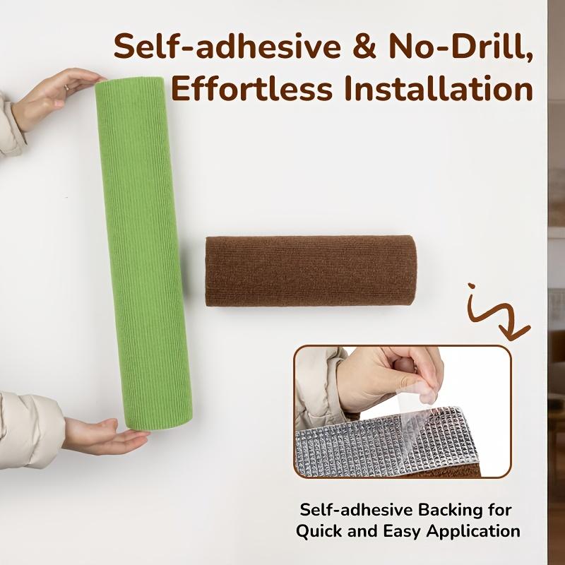 Cat Scratching Board Wall Mount Cat Climbing Frame Self-Adhesive Cat Scratching Post Kitten Wall Jump Platform Cat Toy Climbing Ladder Cat Climbing