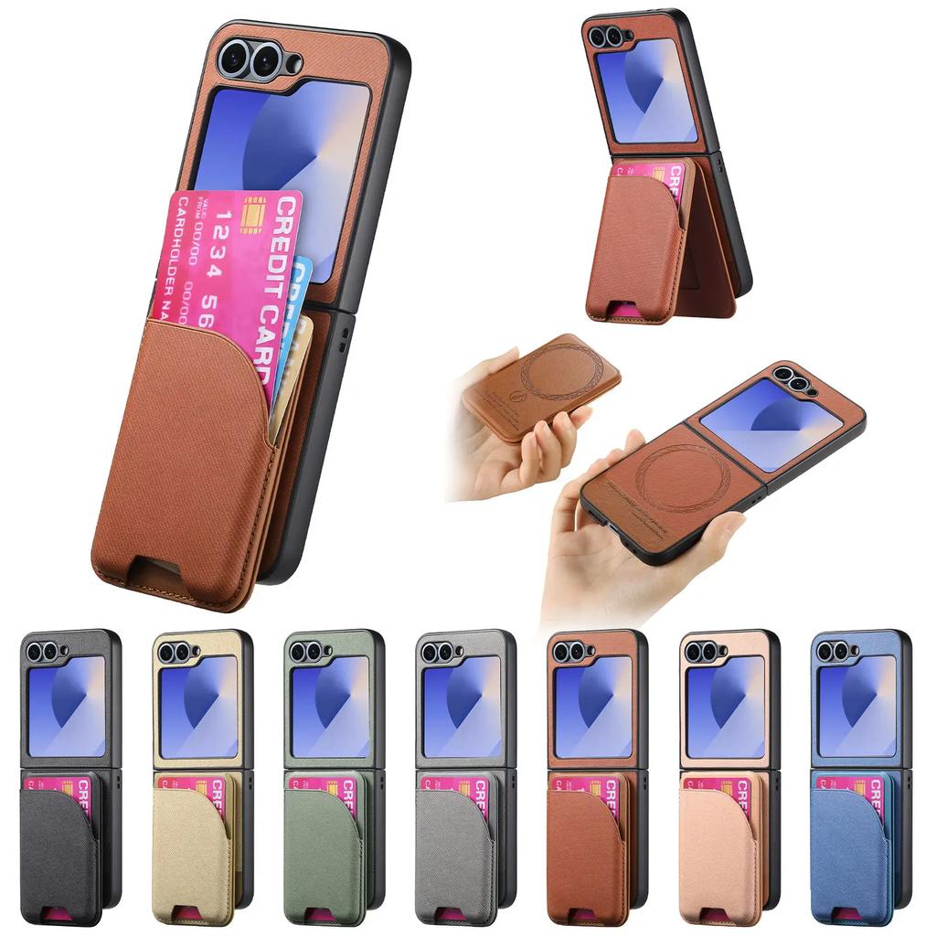 2 in 1 Detachable Vertical Cards Solt Cowboy Pattern Wallet Case For Samsung Galaxy Z Flip 7 FE 6 5 5G Flip6 Stand Pocket Cover