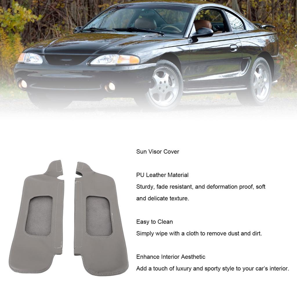 Sun Visor Protector Cover Fade Prrof Scratch Resistant Sun Visor Cover PU Leather Fade Resistant for  1994 To 2004