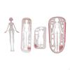 4 Pieces Fashion Drawing Template Ruler Set Models Patterns Clothing Measuring French Curve Rulers