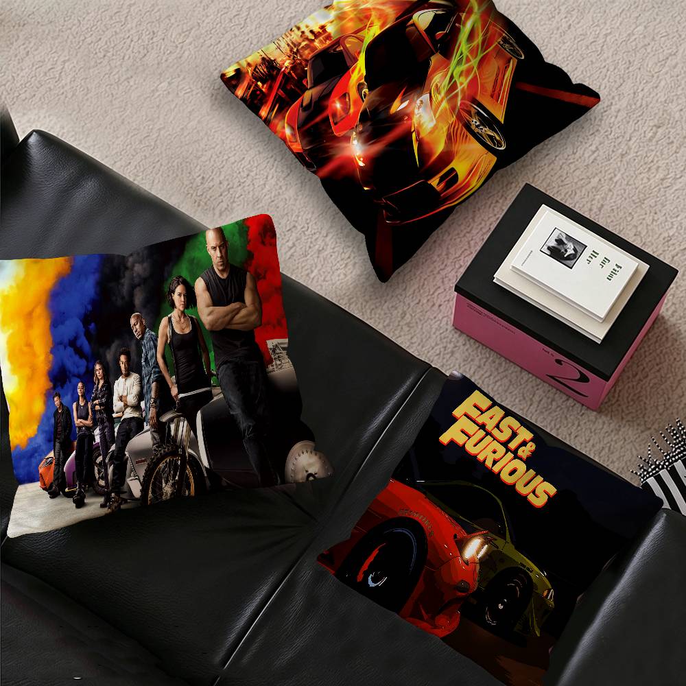 Movie F-Fast Cool Furious Pillow Gift Home Office Decoration Bedroom Sofa Car Cushion Cover case 45x45