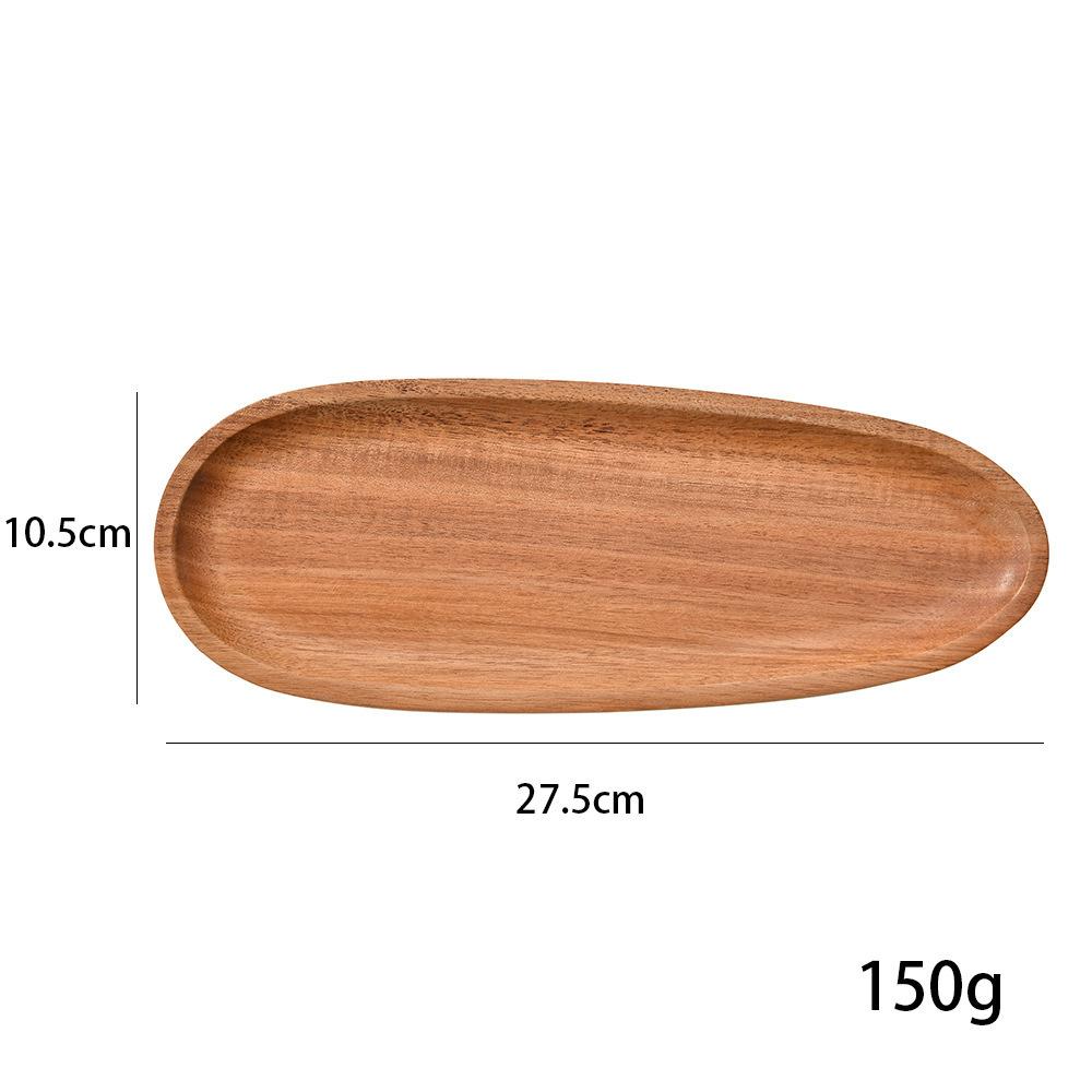 Creative Acacia Wood Fruit Plate Japanese Fruit Snack Plate Restaurant Food Plate Multifunctional Tray Teacup Tray