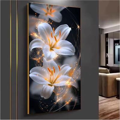 Фэнтези Белый Цветочный Пейзаж Стразы Картина 5D DIY Алмазная Живопись Мозаика Вышивка Цветы Большой размер вышивка крестом