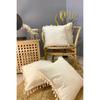 4 Pieces Handmade Natural 100% Organic Cotton Tasseled Cushion Cover Set