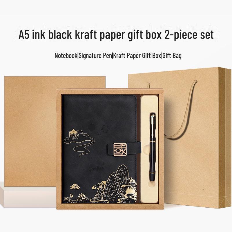 Подарочный набор из блокнотов формата А5 «Культура и творчество» — сувенир в китайском стиле с индивидуальным логотипом