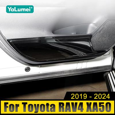 Для Toyota RAV4 XA50 2019 2020 2021 2022 2023 2024 Гибридная нержавеющая дверь автомобиля анти-ударная накладка Защитная отделка Наклейки на чехол
