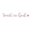 Trust In God Heart Car Rear View Mirror Sticker Decal Faith Bible Verse Christian Church Auto Vehicle Bumper Decor