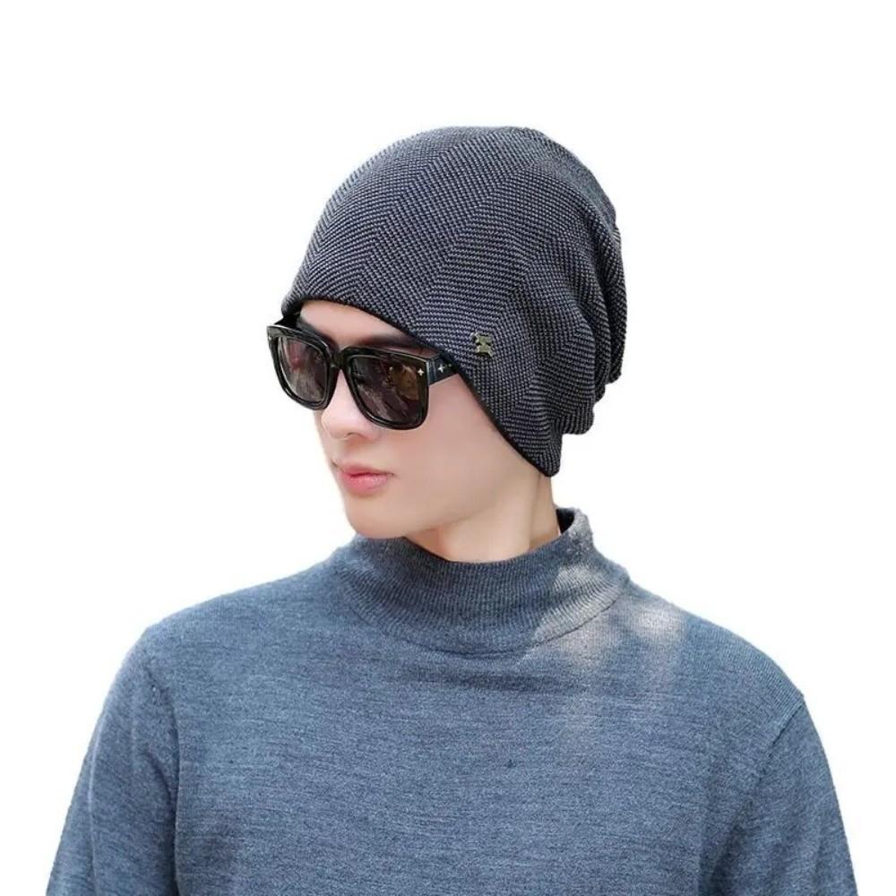 Thick Knit Warm Winter Hat Unisex Outdoor Sports Hat Simple Thick Knitted Hat Winter Activities