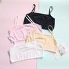 4 шт./лот, бюстгальтер для девочек, нижнее белье, нижнее белье для детей-подростков, подростков, студентов, хлопковый двухэтажный однотонный однотонный От 8 до 12 лет