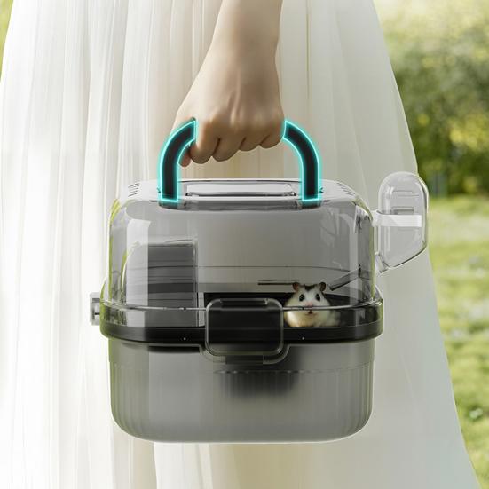 Клетка для хомяка с прозрачной верхней крышкой, матовым дизайном дна, двойного назначения для использования в помещении