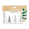 Stainless Steel Nozzles - SCRAPCOOKING - Set of 3 Nozzles of 2, 3 and 4 Mm - Icing Decoration