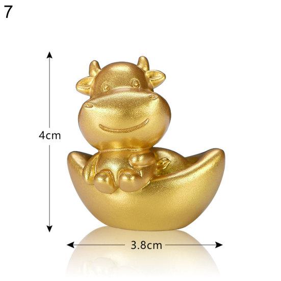 Мультфильм корова крупный рогатый скот дизайн автомобиля домашний стол сад сочный декор из смолы орнамент