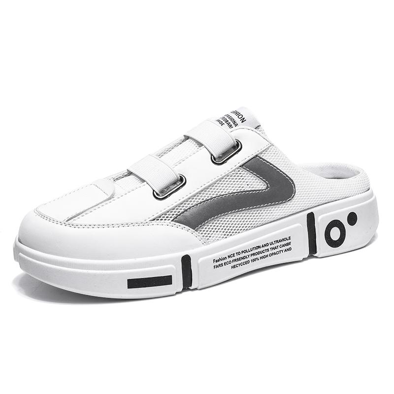 Мужские полуботинки на платформе, мюли, сандалии, летние лоферы без задника, тапочки, мужские шлепанцы, шнуровка, мужская повседневная обувь с полупяткой