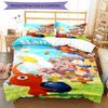 3pcs Custom Name Pikmin Bedding Set Duvet Cover Closure Includes 1 Duvet Cover & 2 Pillowcases, Soft and Comfortable for All Seasons.