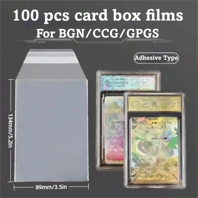 100 Листов Прозрачный Самоклеящийся Чехол для Пластин BGS PSA Водонепроницаемый Прочный Пленочная Упаковка для Карточек BGS PSA Долговечный Защитная Пленка для Оценочных Карт