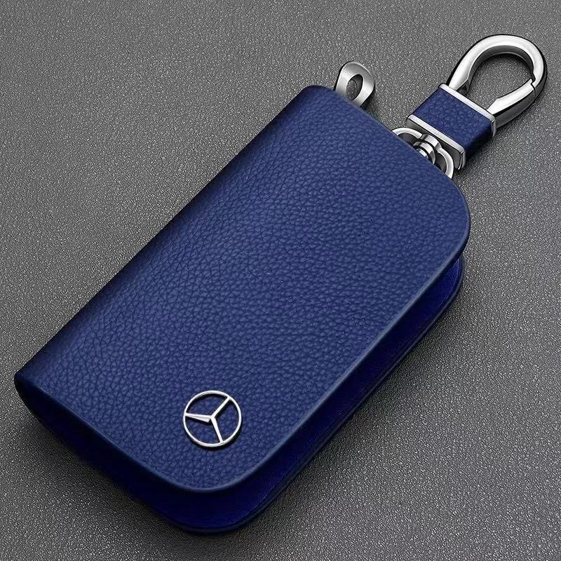 Автомобильная наклейка Кожаный чехол для ключей автомобиля Обложка для брелока Сумка Кошелек Брелоки Для Mercedes Benz AMG W204 W205 W212 W213 W222 x153 W1