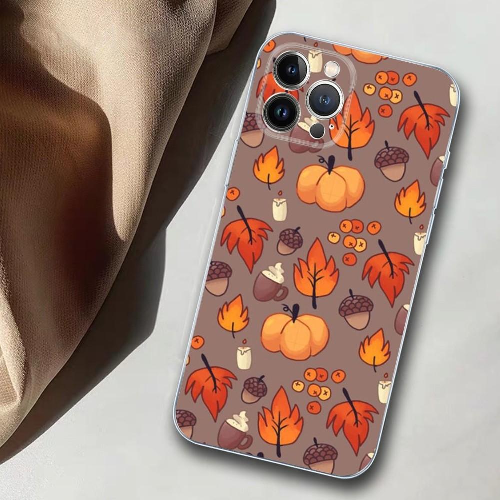 Pumpkin Phone Case For iPhone 14 11 12 13 Mini Pro XS Max Cover 6 7 8 Plus X XR SE 2020 Funda Shell