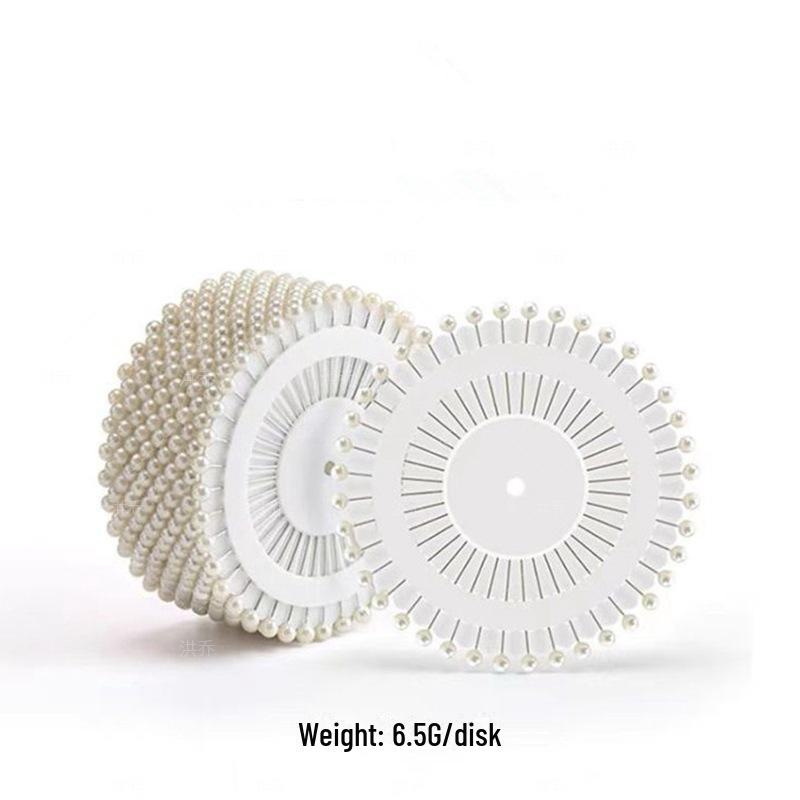 Круглые перламутровые швейные булавки разных цветов с круглым держателем