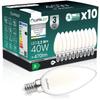 10X Led Bulb E14 Candle B35 2.2W 470Lm = 40W 4000K Neutral 360° Filament Class A Lumiled
