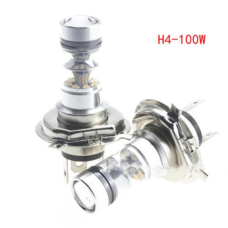 H4 100W 20Led Лампа Hi/Lo Beam Hid 6000K Белый Мотоциклетная Фара Высокая Мощность