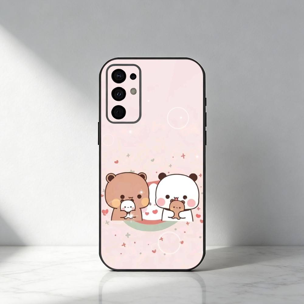 Cute BuBu D-DuDu  Phone Case For Samsung S25,S24,S21,S22,S23,S30,Ultra,S20,Plus,Fe,Note,5G Black Cover