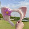 Kawaii Linabell Fox Stellalou Duffy Plush Hair Tie Small Bow Catch Hair Band Collection Pink Headband Ears Shanghai Resort